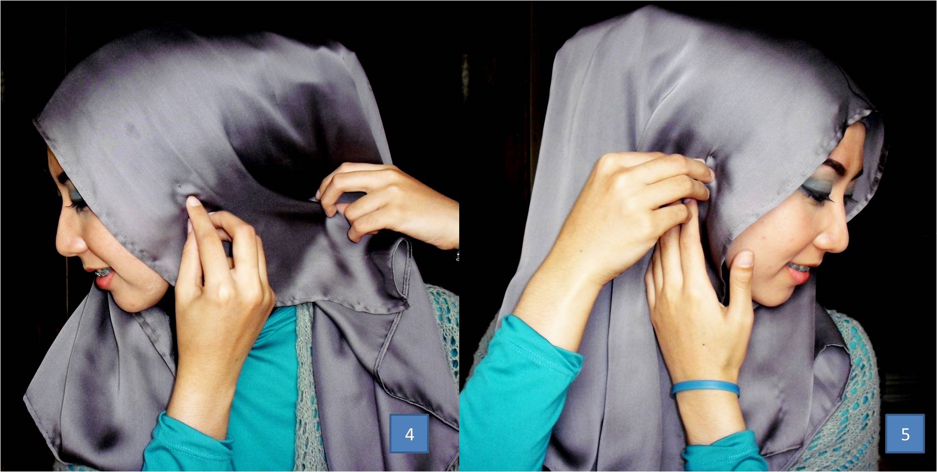 Tutorial Hijab Segi Empat Ala Hana Tajima Tutorial Hijab Paling